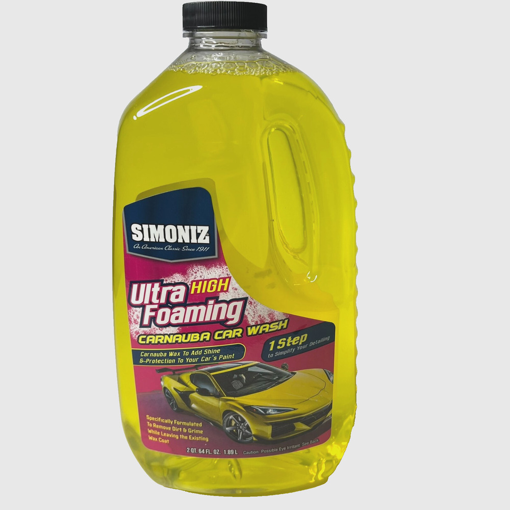 Simoniz Carnauba Wax Deep Shine Car Wash & Wax Ultra High‎ Foaming 64 fl oz New